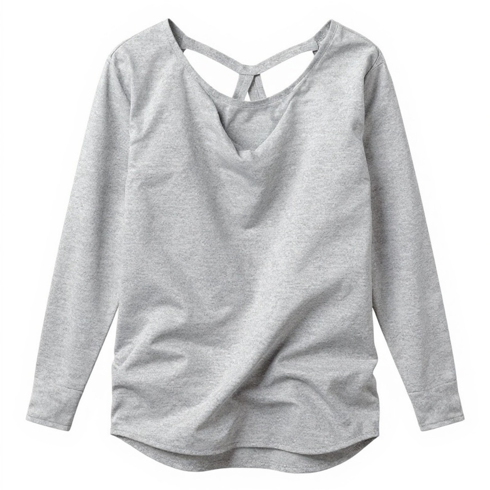 Athleta Gray Long Sleeve Women's Top